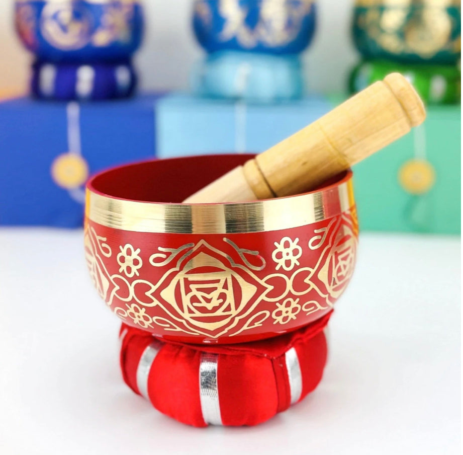 7 Chakras | Singing Bowls | Brass | Tibetan | Full Set