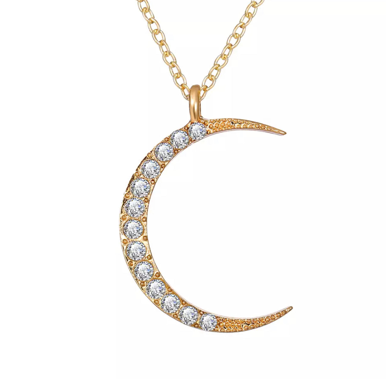 Dainty | Bohemian | Sun | Moon | Star | Crystal | Gold Plated | Necklace | 3 pcs set