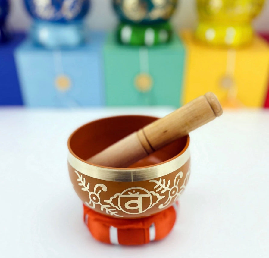 7 Chakras | Singing Bowls | Brass | Tibetan | Full Set